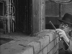 Capital County, 1950, part 6 - surveyor inspecting construction site, midwife visiting a home, and sewage systems Stock Footage