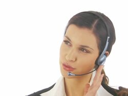 HD: Hallo, may I help you? Stock Footage