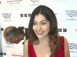 INTERVIEW - Leilani Munter on the event at 2013 Genesis Awards Benefit Gala Stock Footage
