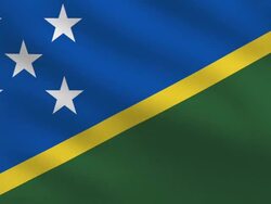 Solomon Islands Flag Stock Footage