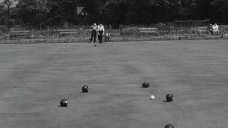 1948 MONTAGE Water in use, in rivers, fountains, watering lawns, boating, rowing, and swimming / London, England Stock Footage