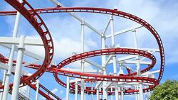 Roller Coaster Rail Stock Footage