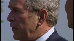 Prime Minister Tony Blair and President George Bush at News Conference News Clip