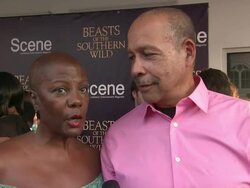 INTERVIEW - Zardis Nichols & Lance Nichols on film production in Louisiana, the premiere & what's upcoming at Fox Searchlight Pictures And Cinereach Present 'Beasts Of The Southern Wild' Premiere & Party, New Orleans, Louisiana, 06/25/12. Stock Footage