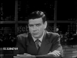 1952: INTRODUCTION: Anchor Frank Blair sitting behind desk, SOT talking about 1948 Democratic Convention, two Senators could break Party wide open, Kefauver & Russell. Introducing highlights of film. Title card: 'A Life - March of time Exclusive!' Instructional Video