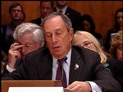 9/11 commission members and New City Mayor Michael Bloomberg  testify before a Senate committee on the implementation of the 9/11 Commission's recommendations. News Clip