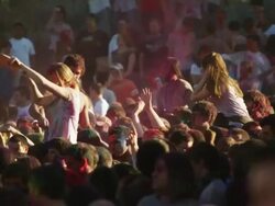 young people at a Hindu festival Stock Footage