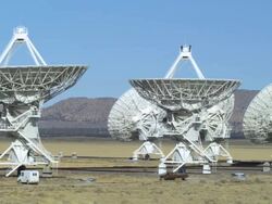 Very Large Array Radio Telescopes near Socorro, New Mexico, USA Stock Footage