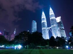 Petronas Towers,time lapse Stock Footage