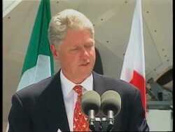 USA: DENVER: PRESIDENT CLINTON SPEAKS ON EVE OF SUMMIT OF THE 8 News Clip