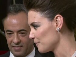 Katie Holmes at "PUNK: Chaos To Couture" Costume Institute Gala Stock Footage