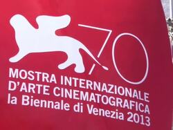 ATMOSPHERE - signage at the 'Still Life' Red Carpet in Venice, Italy, on 9/3/13. (Getty Images Entertainment Video) Stock Footage