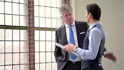 Young employee with the manager Stock Footage