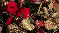 Closeup of Christmas Tree Stock Footage