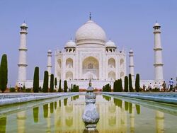 The Beautiful Taj Mahal In Agra Stock Footage