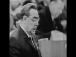 CAN966 BREZHNEV AT EAST GERMAN COMMUNIST PARTY CONGRESS News Clip