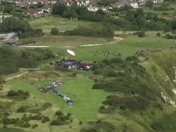 WWI Commemorative Flypast over the White Cliffs of Dover News Clip