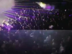 HA, WS Crowded dancefloor of young Koreans in a trendy nightclub in central Seoul / Seoul, South Korea Stock Footage