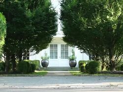 Entrance to a luxurious home Stock Footage