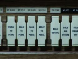 Organ Switches / Stops Stock Footage