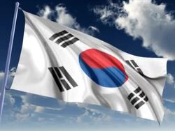 Flag of South Korea Stock Footage