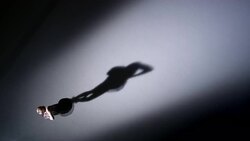 SLO MO CS Female figure skater performing layback spin variation Stock Footage