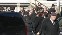 Casket carrying Philip Seymour Hoffman arrives at funeral with his family News Clip