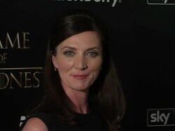 Michelle Fairley at 'Game Of Thrones' Season 3 Launch at One Marylebone on March 26, 2013 in London, England (Footage by WireImage Video/Getty Images) Stock Footage