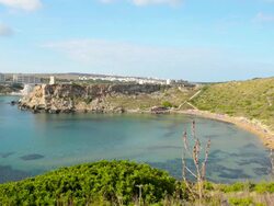 Best beach in Malta Golden Bay Stock Footage