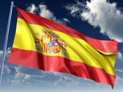 Spanish Flag Stock Footage