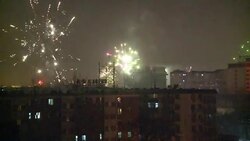 CLEAN : The streets of Beijing erupt with Chinese new year fireworks (2) News Clip