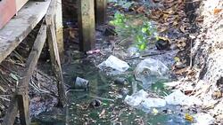 HD Panning: Waste water pollution Stock Footage