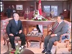Photo op with President Mubarak and Ehud Barak News Clip