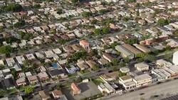 Parallax shot of residential neighborhood in Los Angeles County. Stock Footage