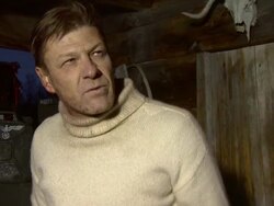 INTERVIEW Sean Bean on how physical this movie is, on the terrain and how it makes film making difficult at the Age of Heroes Set Visit at Haugesund . (Footage by WireImage Video/GettyImages) Stock Footage
