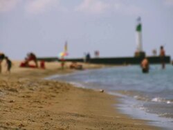 Beach scene Stock Footage