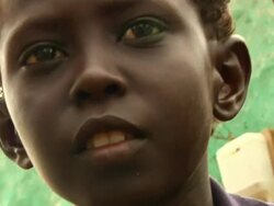 Boy's face and teeth before ritual Stock Footage