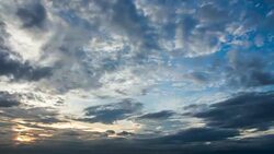 colorful dramatic sky with cloud at sunset Timelapse Stock Footage