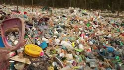 Plastic Landfill Stock Footage