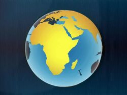 Globe animation. Loop and matte. Stock Footage