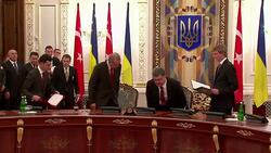 CLEAN : Erdogan and Poroshenko sign cooperation agreement News Clip