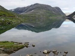 Djupvatnet lake, views of lake Stock Footage