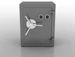 Steel Safe with gold Stock Footage