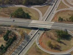 MS AERIAL Shot of highway / South Carolina, United States Stock Footage