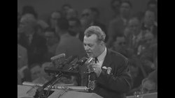 Everett Dirksen gives speech introducing nominee Robert Taft at 1952 Republican convention News Clip