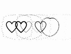 HEARTS - pure black dots (LOOP) Stock Footage