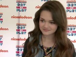 INTERVIEW - Ciara Bravo talks about exercising and having fun with the kids at Nickelodeon's 10 Annual Worldwide Day of Play Celebration Stock Footage