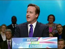 David Cameron speech to the Conservative Party Conference 2009 Stock Footage