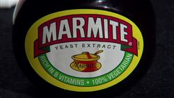 Unilever labelling on a jar of Marmite News Clip