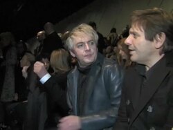 Nick Rhodes, Roger Taylor at the London Fashion Week Celebrity Sightings at London England. (Footage by WireImage Video/GettyImages) Stock Footage